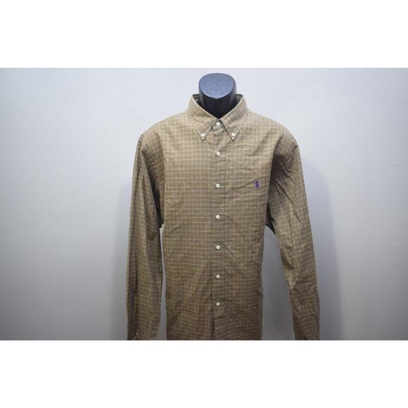 Polo Ralph Lauren Dress Shirt Classic Long Sleeve Plaid Mens Size 17.5 XL - Picture 2 of 8